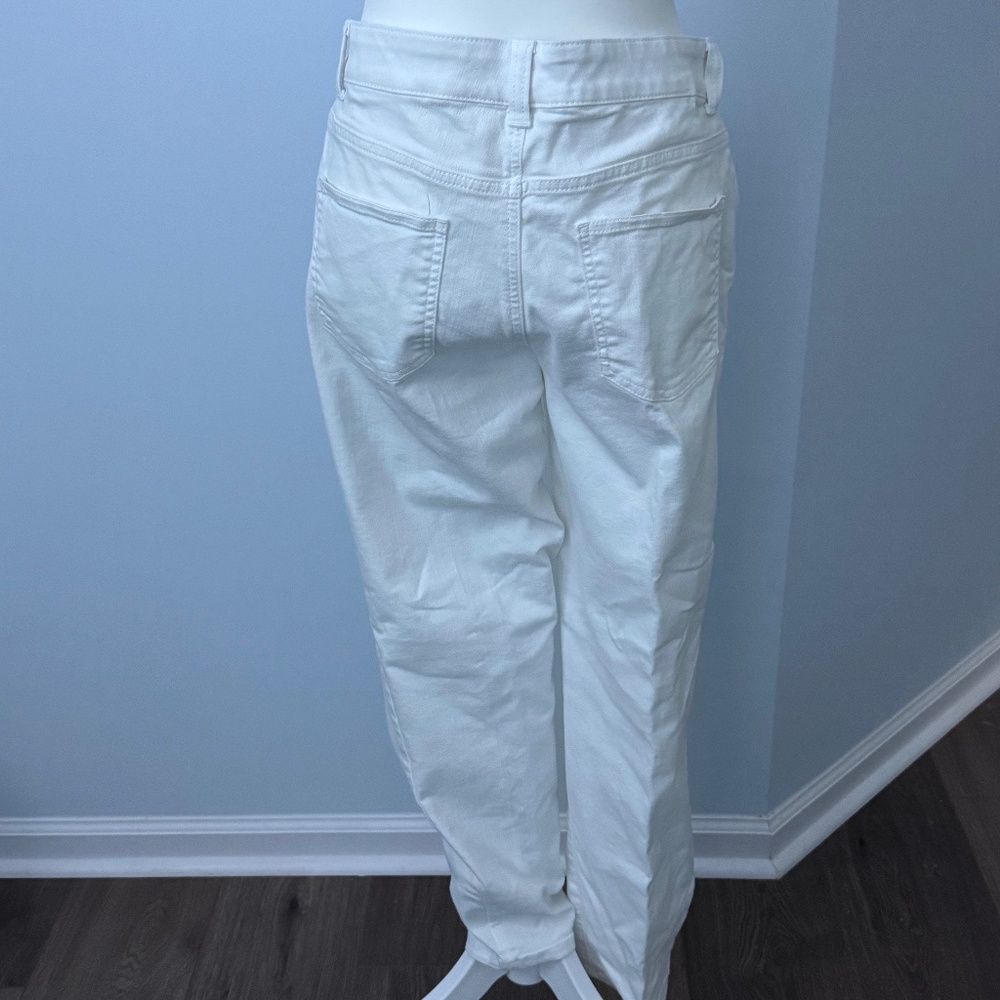 Talbots Simply Flattering Collection White Boyfriend Jeans Size 6 - Picture 2 of 2
